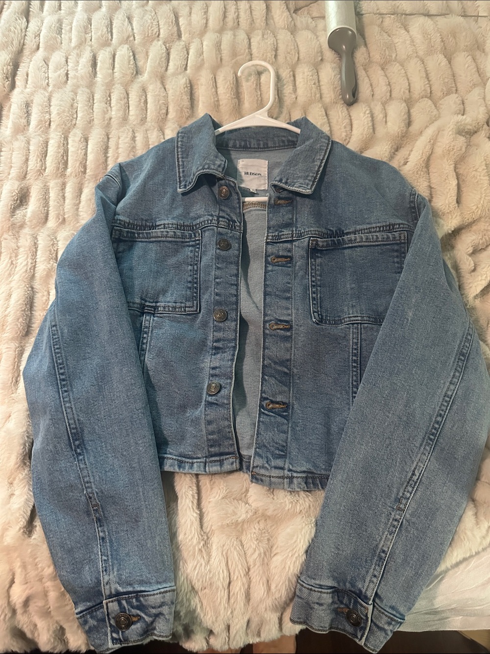 Hudson Jeans Light Blue Cropped Denim Jacket